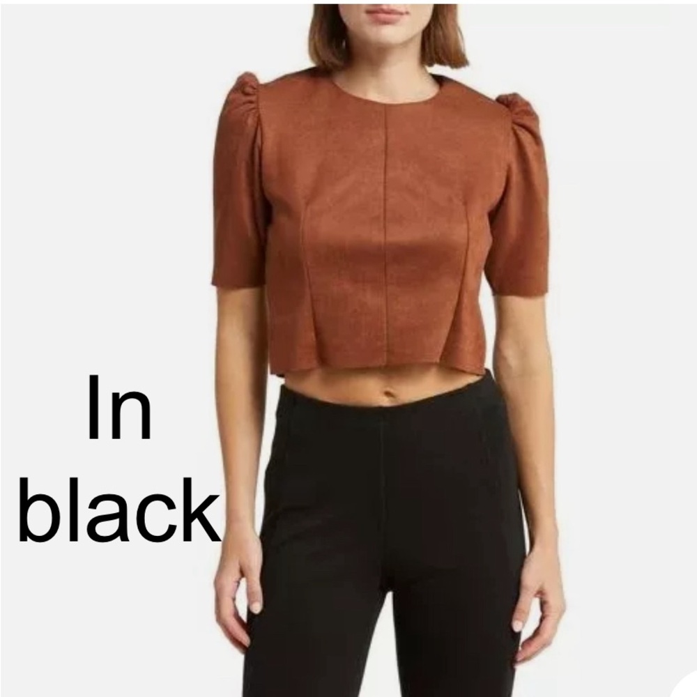 Chic faux-suede top médium